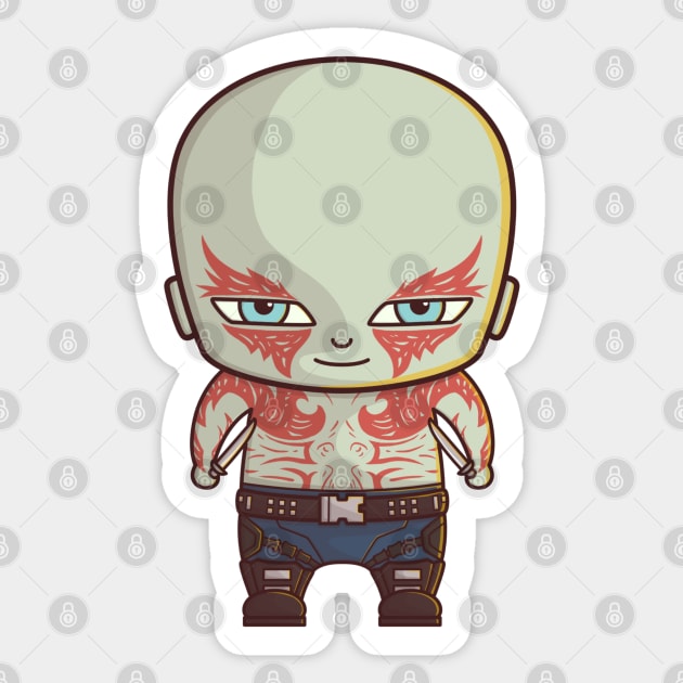 DRAX THE DESTROYER GUARDIAN OF THE GALAXY Sticker by PNKid